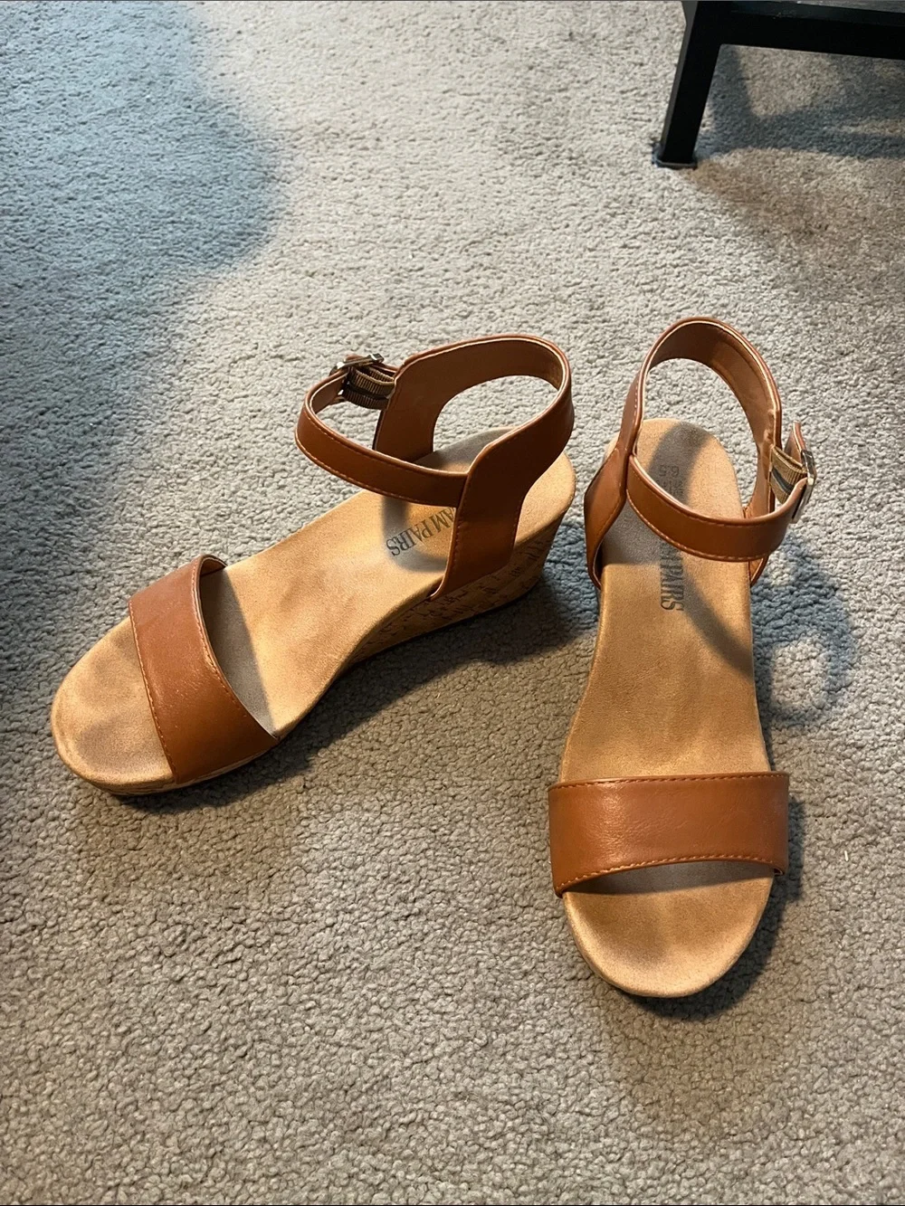 Women's Tan Ankle-Strap Sandals Size 6.5